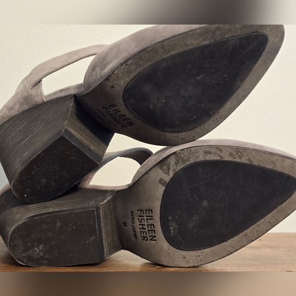 Eileen Fisher Suede Mina Wedge Heels Garnett Hill Women's Size 9 - Picture 7 of 8